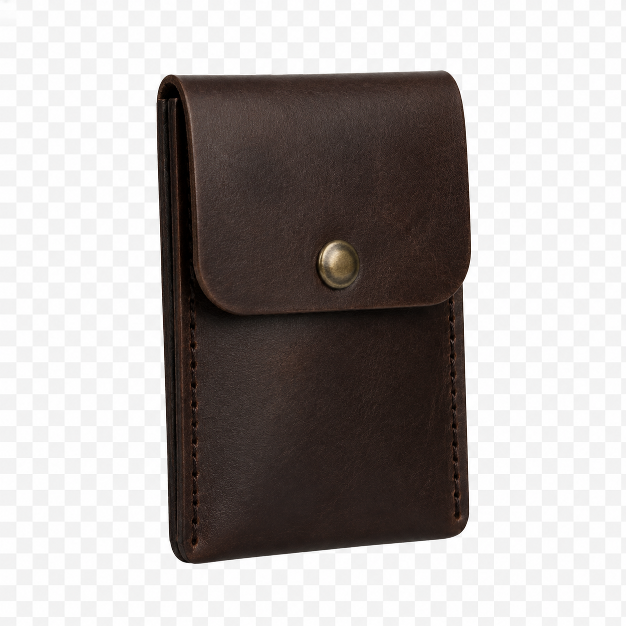 Leather Card Case Brown