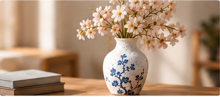 Japanese Ceramic Vase Mount Fuji