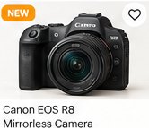 Canon EOS R8 Mirrorless Camera