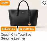 Coach City Tote Bag Genuine Leather