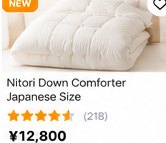 Nitori Down Comforter Japanese Size