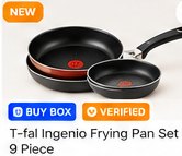 T-fal Ingenio Frying Pan Set 9 Piece