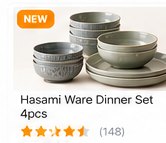 Hasami Ware Dinner Set 4pcs
