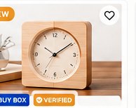 Hinoki Wood Desk Clock Natural Wood