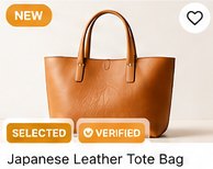 Japanese Leather Tote Bag Genuine Leather