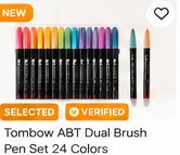 Tombow ABT Dual Brush Pen Set 24 Colors