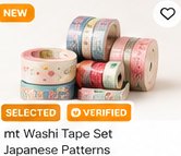 mt Washi Tape Set Japanese Patterns