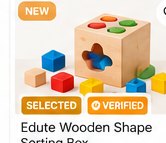 Edute Wooden Shape Sorting Box