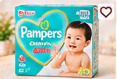 Pampers Diapers (Tape, M Size)