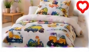 Construction Vehicles Kids Bedding Set (3 Piece)
