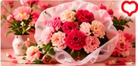 Fresh Carnation Flower Gift Set (with Message Card)