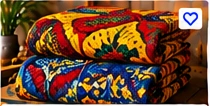 Ankara (Wax Print) Fabric β Bold Floral Pattern (6 Yards)
