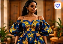 Ankara Off Shoulder Dress