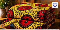Ankara Fabric – Sunburst Print (6 Yards)