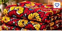 Vlisco Ankara Wax Print β Vibrant Floral (6 Yards)
