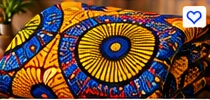 African Wax Print Fabric β Sunburst Design (6 Yards)
