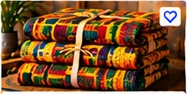 Kente Fabric Bundle (6 Assorted Prints β 18 Yards)