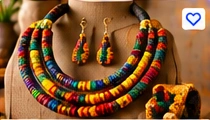 Kente Beaded Necklace Set