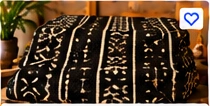 Authentic Mudcloth Fabric (Black & Natural) β 3 Yards