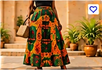 Kente Wrap Skirt β Traditional Weave Pattern
