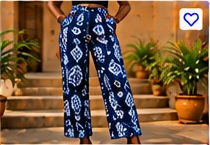 Adire Straight Pants β Indigo Tie Dye