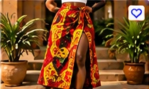 African Wrap Skirt β Vibrant Print