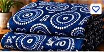 Shweshwe Fabric β Indigo Spiral Design (6 Yards)
