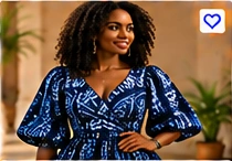 Adire Wrap Blouse – Indigo Tie Dye