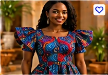 Shweshwe Blouse – Classic Circle Pattern
