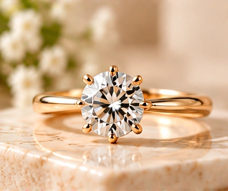 18K Gold Diamond Ring