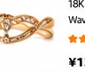 18K Gold Diamond Wave Ring