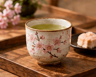 Ceramic Tea Cup in use