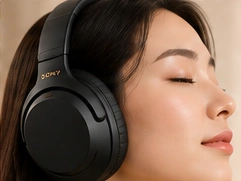 Wireless Noise Cancelling Headphones in use