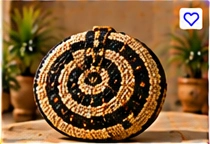 Raffia Clutch β Traditional Design