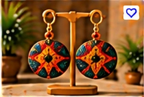Ankara Fabric Earrings – Handcrafted Drops