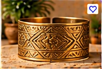 Brass Cuff Bracelet – Traditional Design