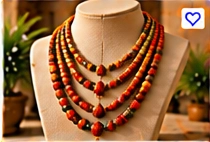 Kente Bead Necklace Set – Elegant Heritage