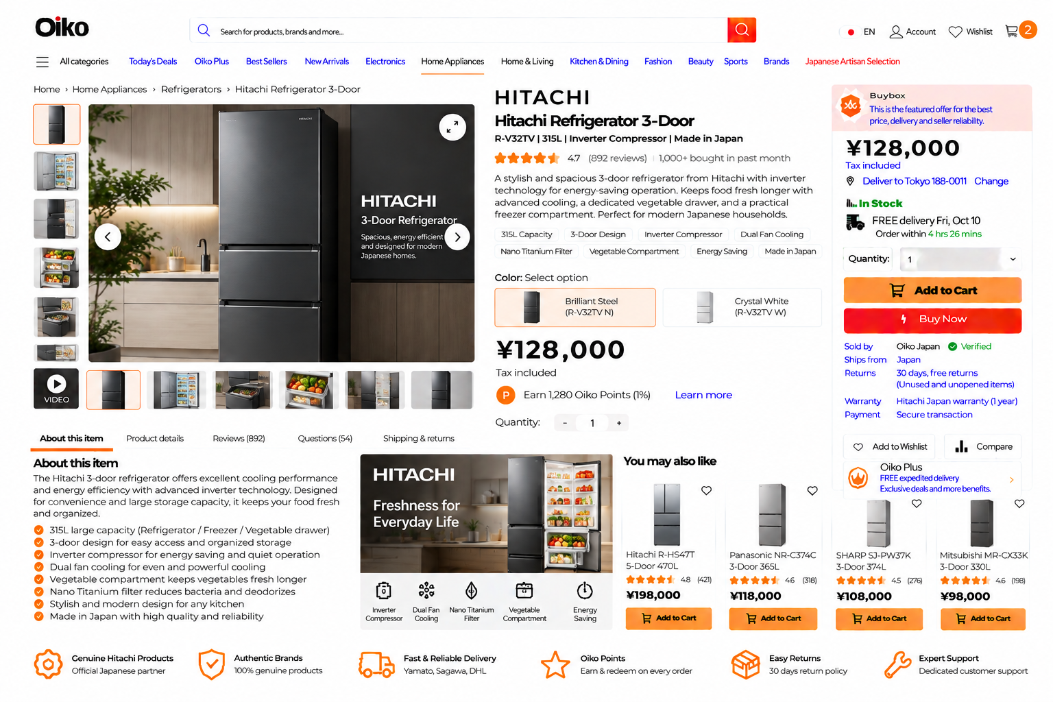 Hitachi Refrigerator 3-Door
