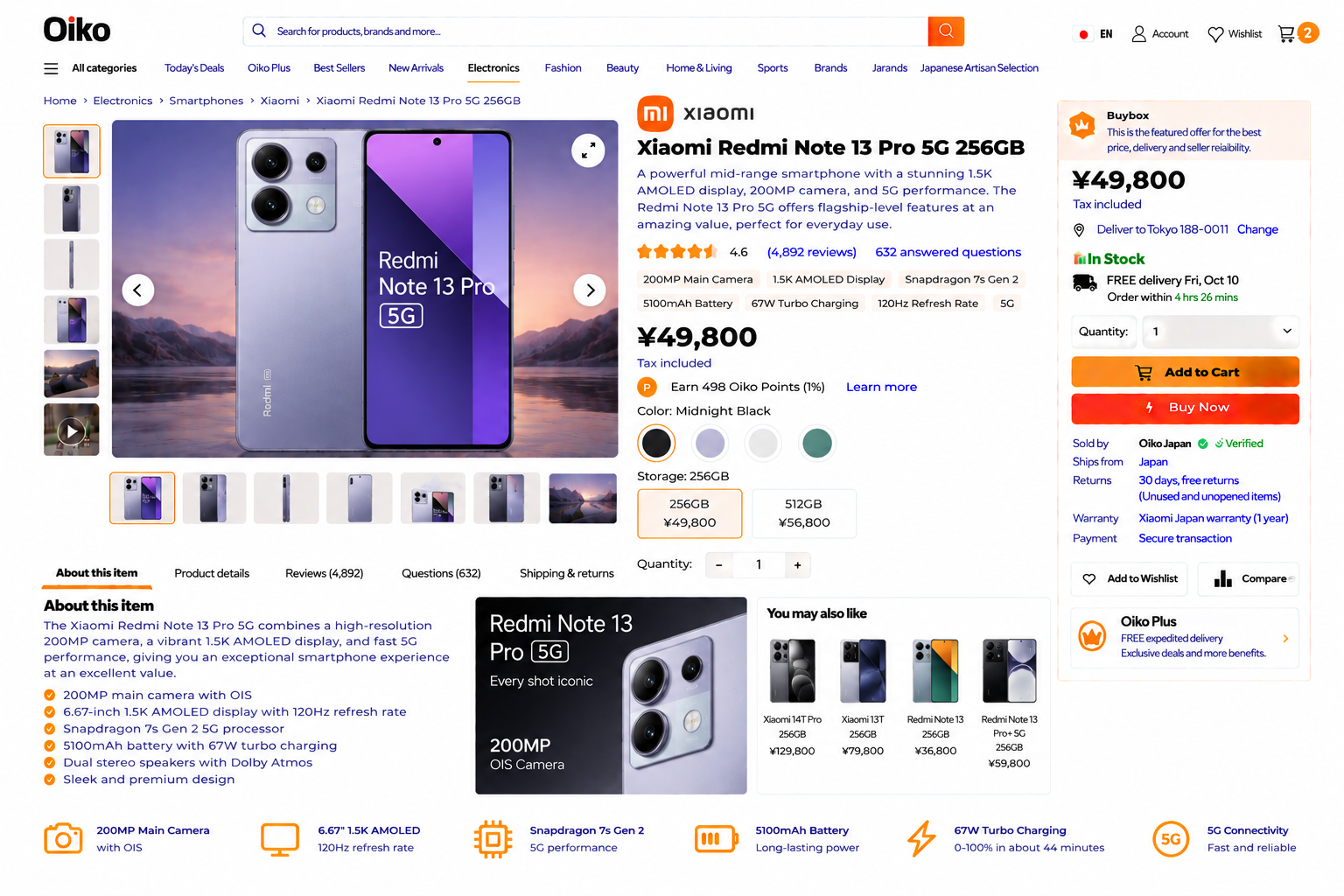 Xiaomi Redmi Note 13 Pro 5G 256GB