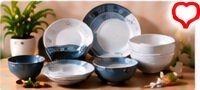 Mino Ware Japanese Dinner Plate Set (6 Pieces)