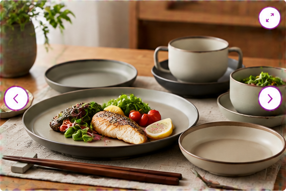 Hasami Ware Dinner Set (4pcs) product image 1
