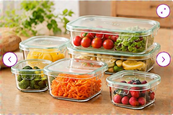 iwaki Glass Food Storage Set (7 Piece) product image 1