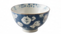 Mino Ware Rice Bowl (Blue Pattern)