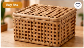 Handwoven Bamboo Storage Basket