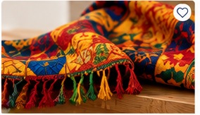 Kente Handwoven Throw Traditional African Fabric