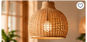 Woven Rattan Pendant Light