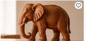 Hand-carved Wooden Elephant