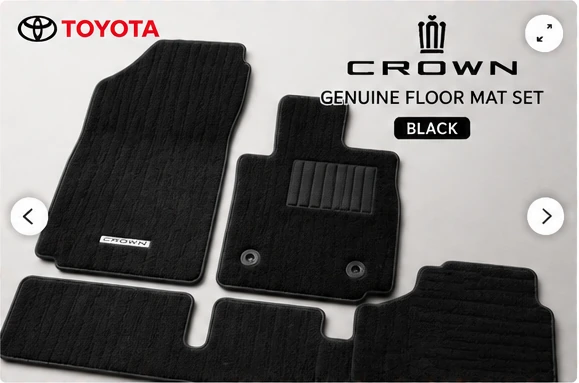 Toyota Genuine Floor Mat Set for Crown (Black) product image 1