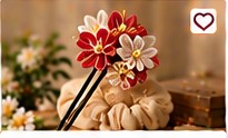 Kao Traditional Kanzashi Hair Accessory