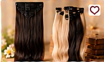 Premium Human Hair Extensions Clip-In Set